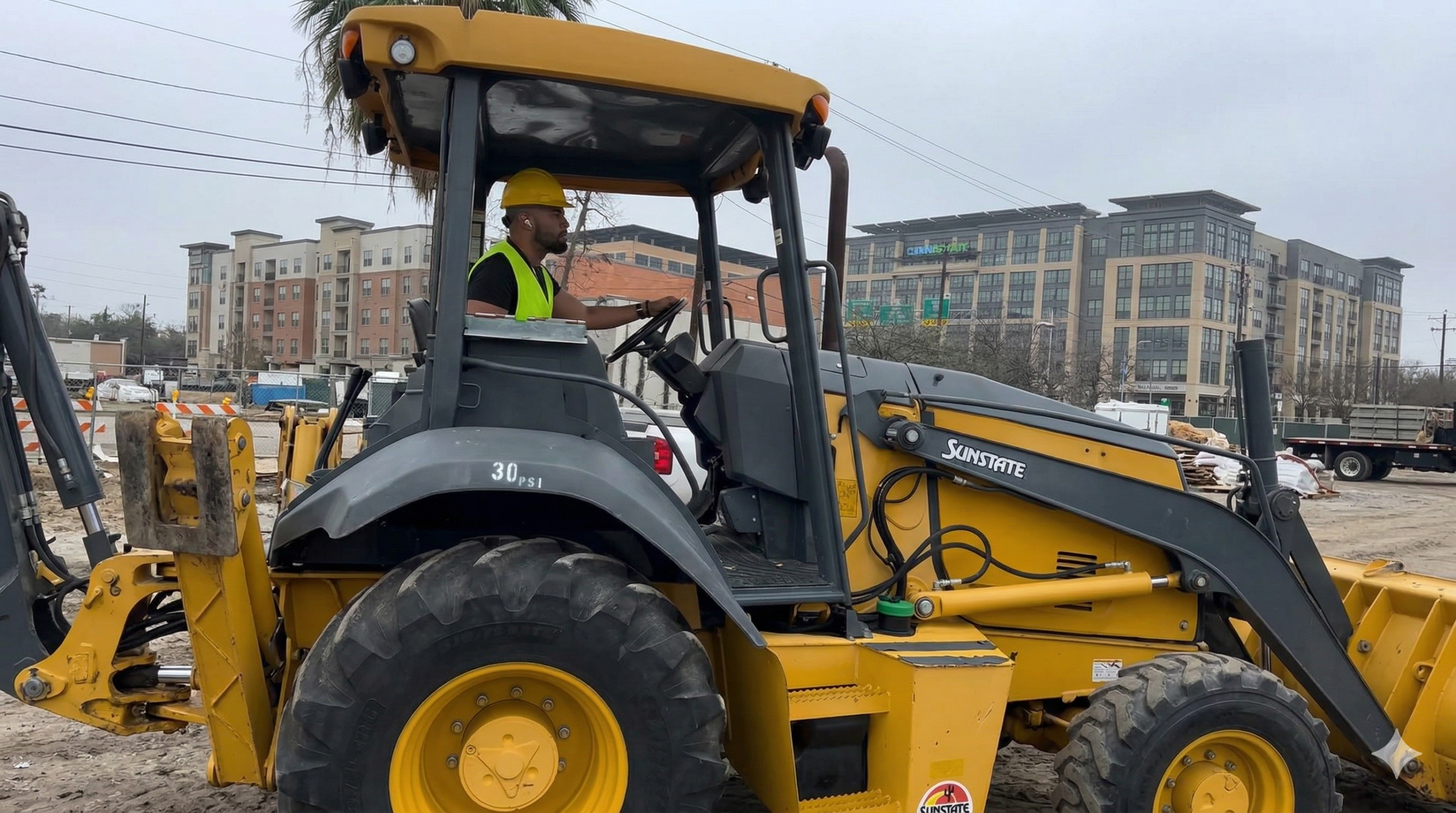 GroundWorks Construction excavators grading a residential site